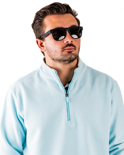 Player Preferred™ Waffle Grid Pullover - Ice Blue - S - Club Rehab