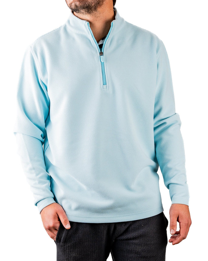 Player Preferred™ Waffle Grid Pullover - Ice Blue - S - Club Rehab
