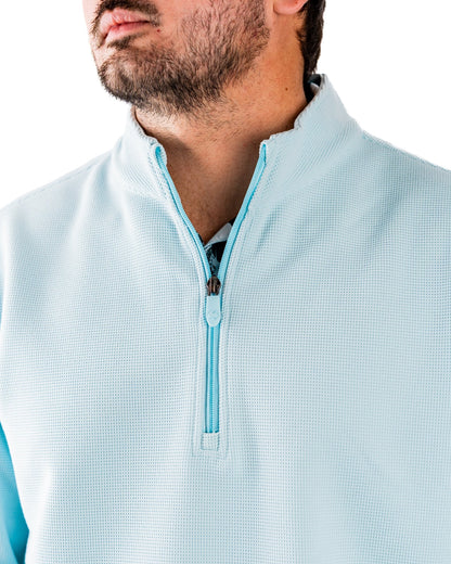 Player Preferred™ Waffle Grid Pullover - Ice Blue - S - Club Rehab