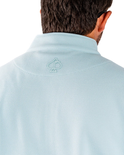 Player Preferred™ Waffle Grid Pullover - Ice Blue - S - Club Rehab