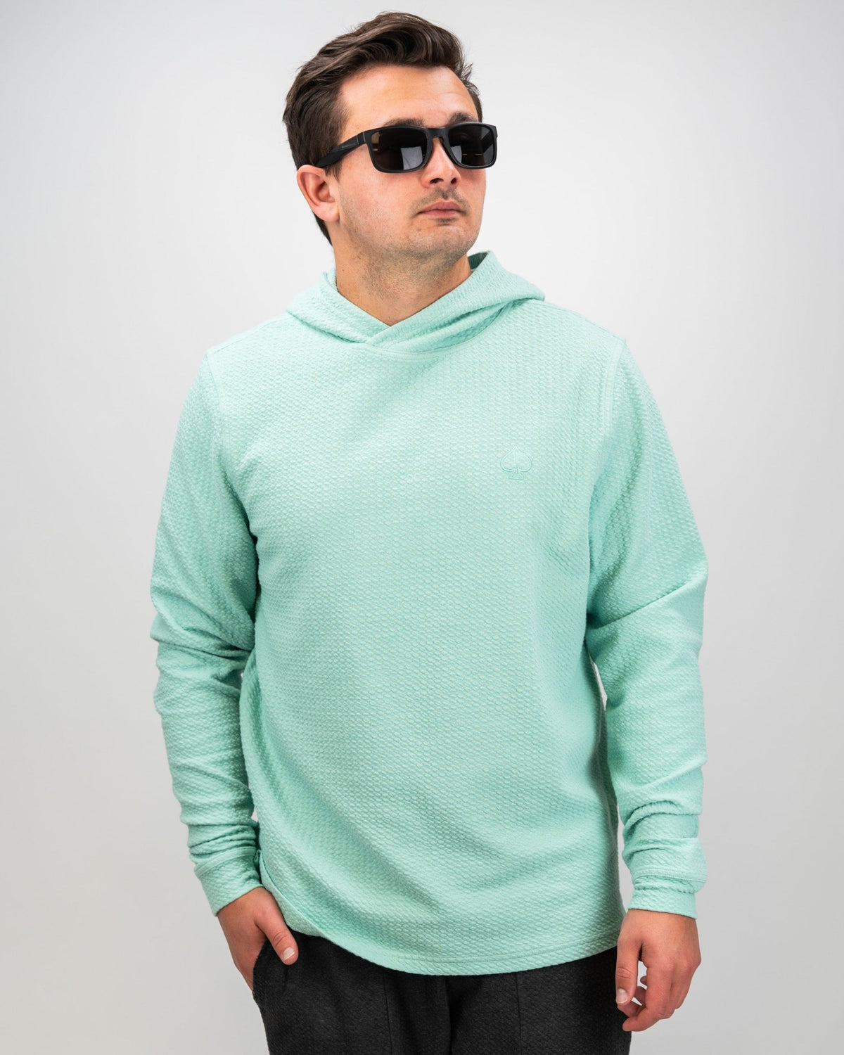 Player Preferred™ Waffle Knit Hoodie - Bright Mint - S - Club Rehab