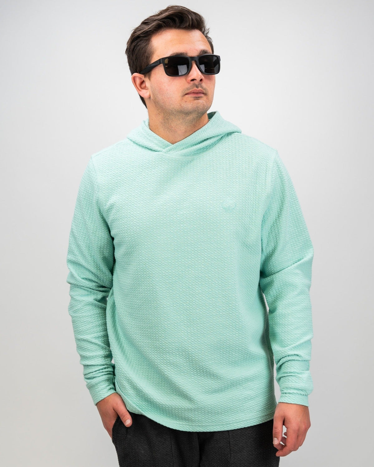 Player Preferred™ Waffle Knit Hoodie - Bright Mint - S - Club Rehab