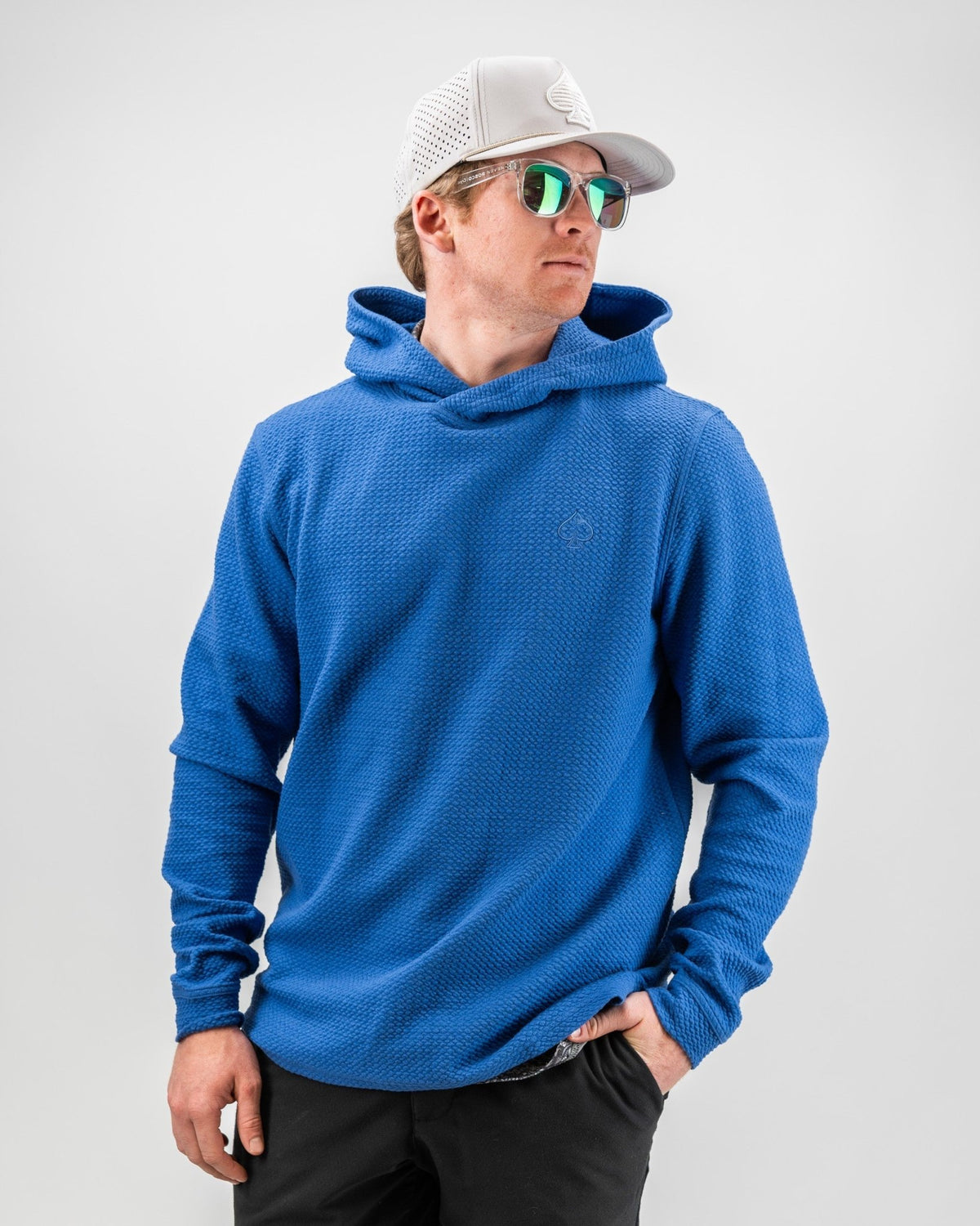 Player Preferred™ Waffle Knit Hoodie - Cobalt - S - Club Rehab