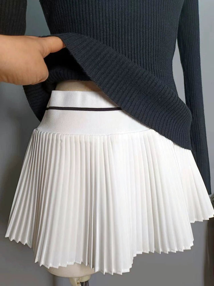 PlayFlex Pleated Skirt – Effortless & Sporty - M White - Club Rehab
