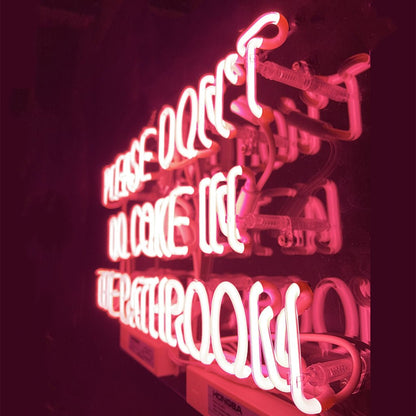 Please Don't Do Coke in The Bathroom Neon Signs - Pink - Club Rehab