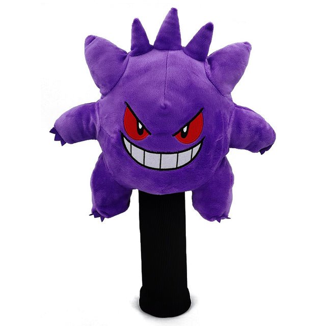 Gengar Pokemon plush golf driver headcover – front view – Club Rehab