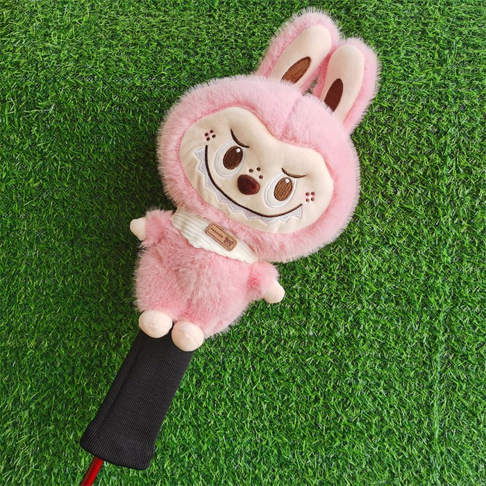 Plush Character Labubu Golf Headcover - Pink - Club Rehab