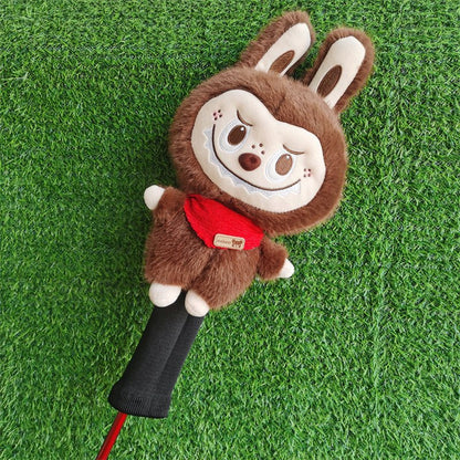 Plush Character Labubu Golf Headcover - Brown - Club Rehab