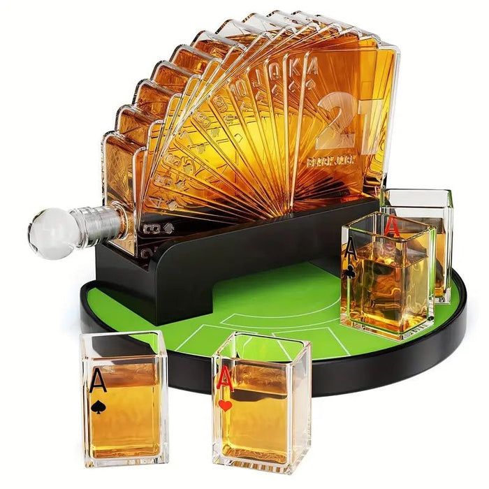 Poker Night Whiskey Decanter Set - Club Rehab