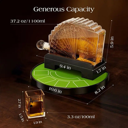 Poker Night Whiskey Decanter Set - Club Rehab