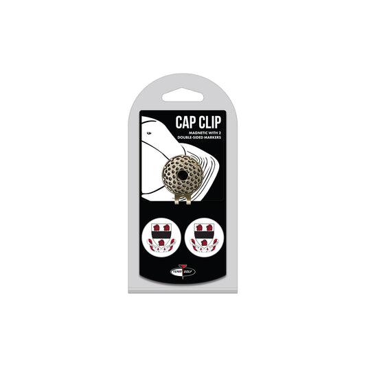 POMFRET hat clip with two golf ball markers