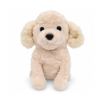 Cream poodle driver headcover with fluffy ears and black nose, front view