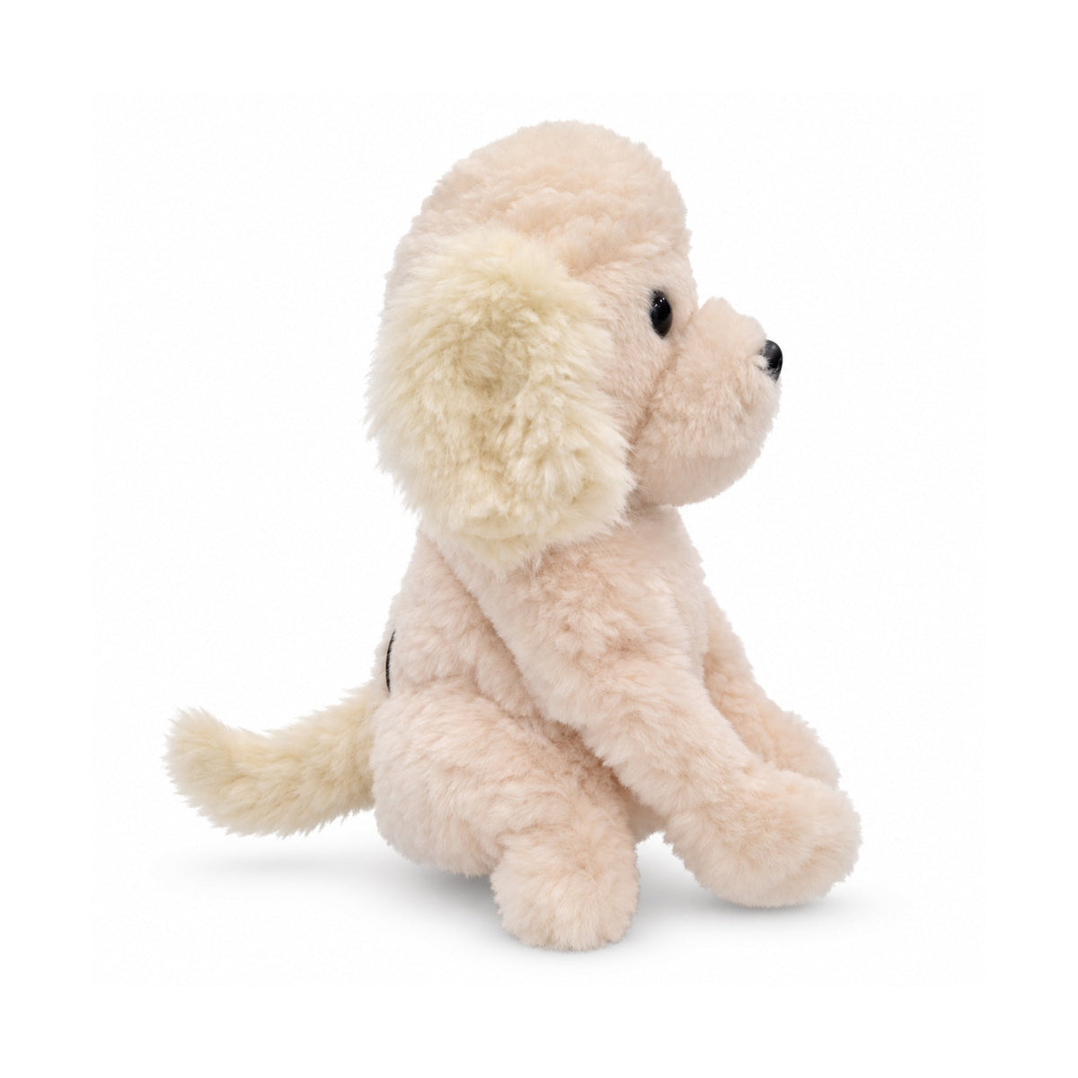 Cream poodle driver headcover, right side view