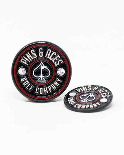 Pop Out Medallion Ball Marker - Black - Club Rehab