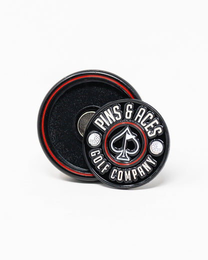 Pop Out Medallion Ball Marker - Black - Club Rehab
