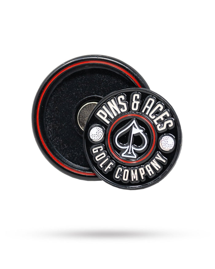 Pop Out Medallion Ball Marker - Black - Club Rehab