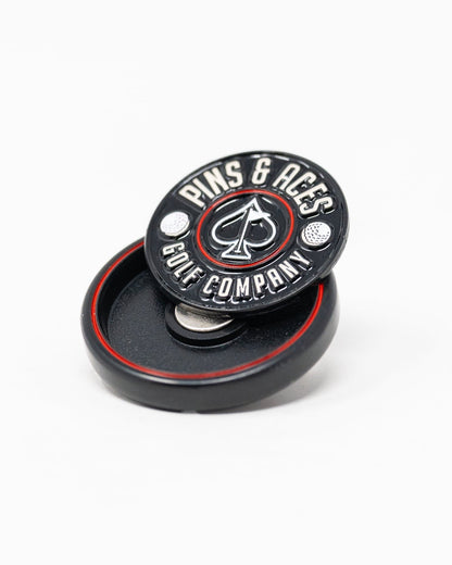 Pop Out Medallion Ball Marker - Black - Club Rehab
