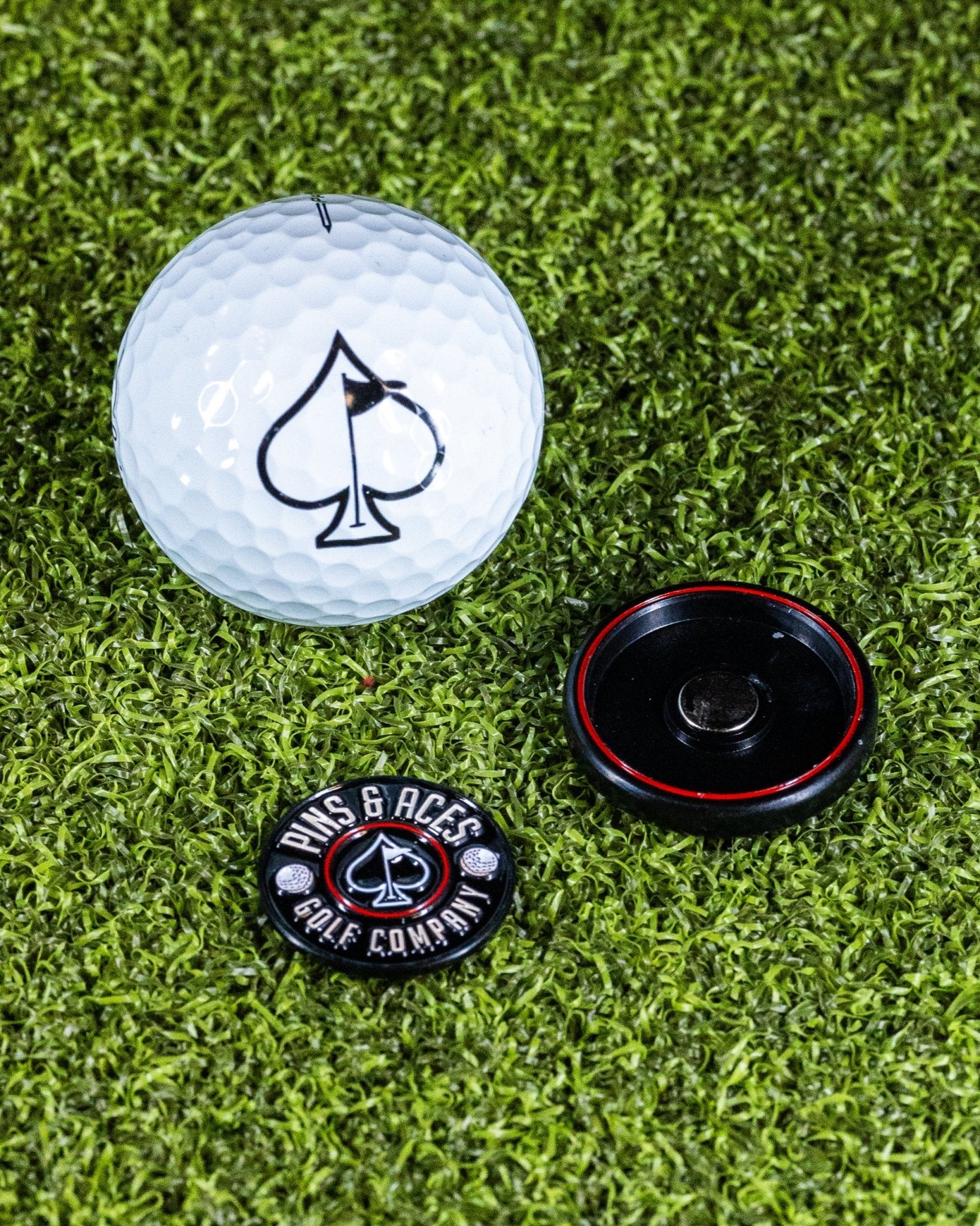 Pop Out Medallion Ball Marker - Black - Club Rehab