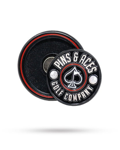 Pop Out Medallion Ball Marker - Black - Club Rehab