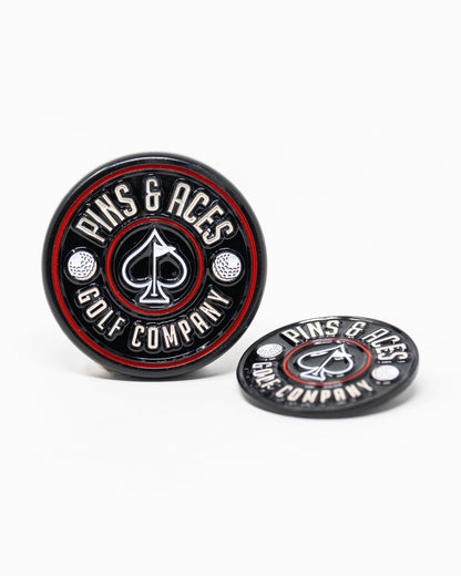 Pop Out Medallion Ball Marker - Black - Club Rehab