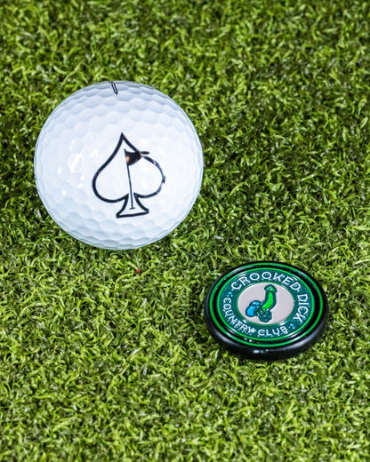 Pop Out Medallion Ball Marker - Crooked Dick - Club Rehab