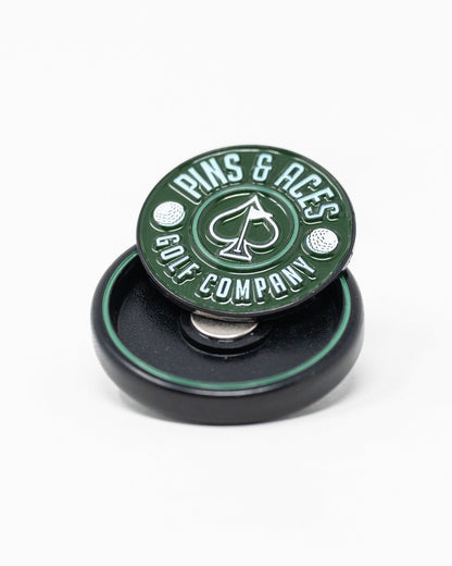 Pop Out Medallion Ball Marker - Green - Club Rehab