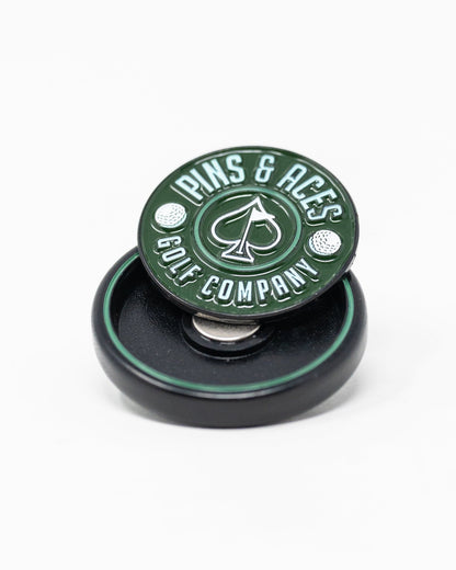 Pop Out Medallion Ball Marker - Green - Club Rehab