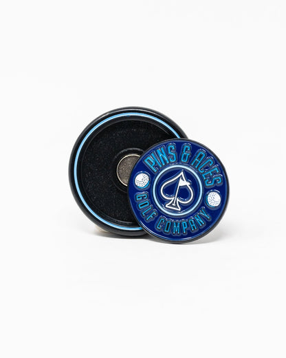 Pop Out Medallion Ball Marker - Navy - Club Rehab