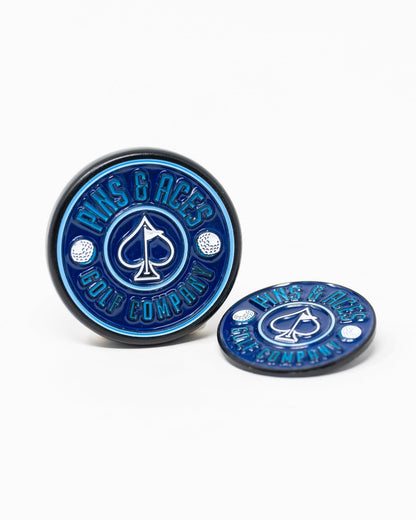 Pop Out Medallion Ball Marker - Navy - Club Rehab