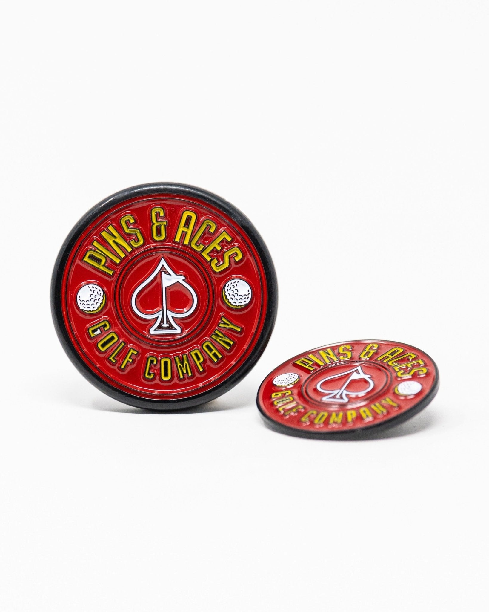 Pop Out Medallion Ball Marker - Red - Club Rehab