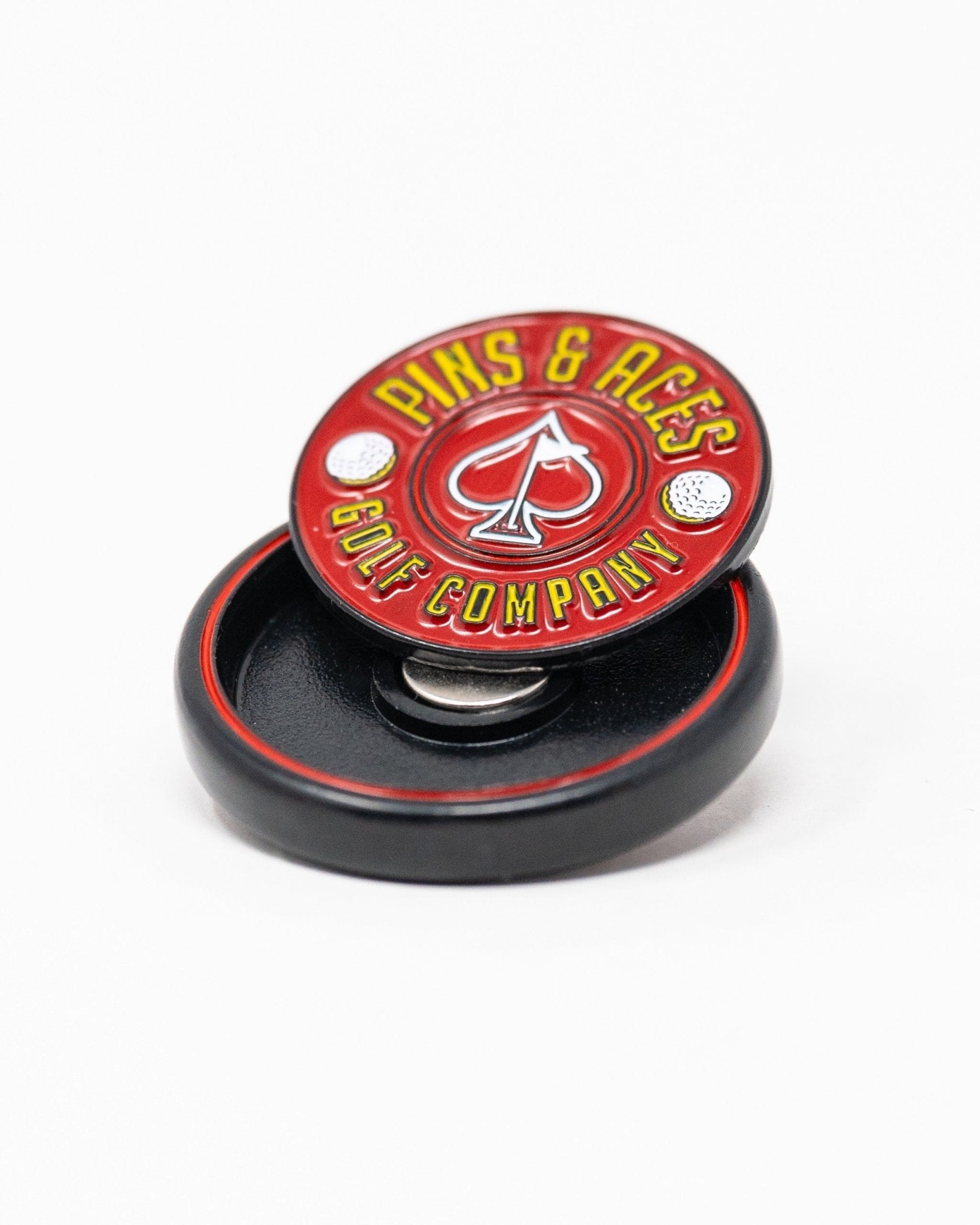 Pop Out Medallion Ball Marker - Red - Club Rehab