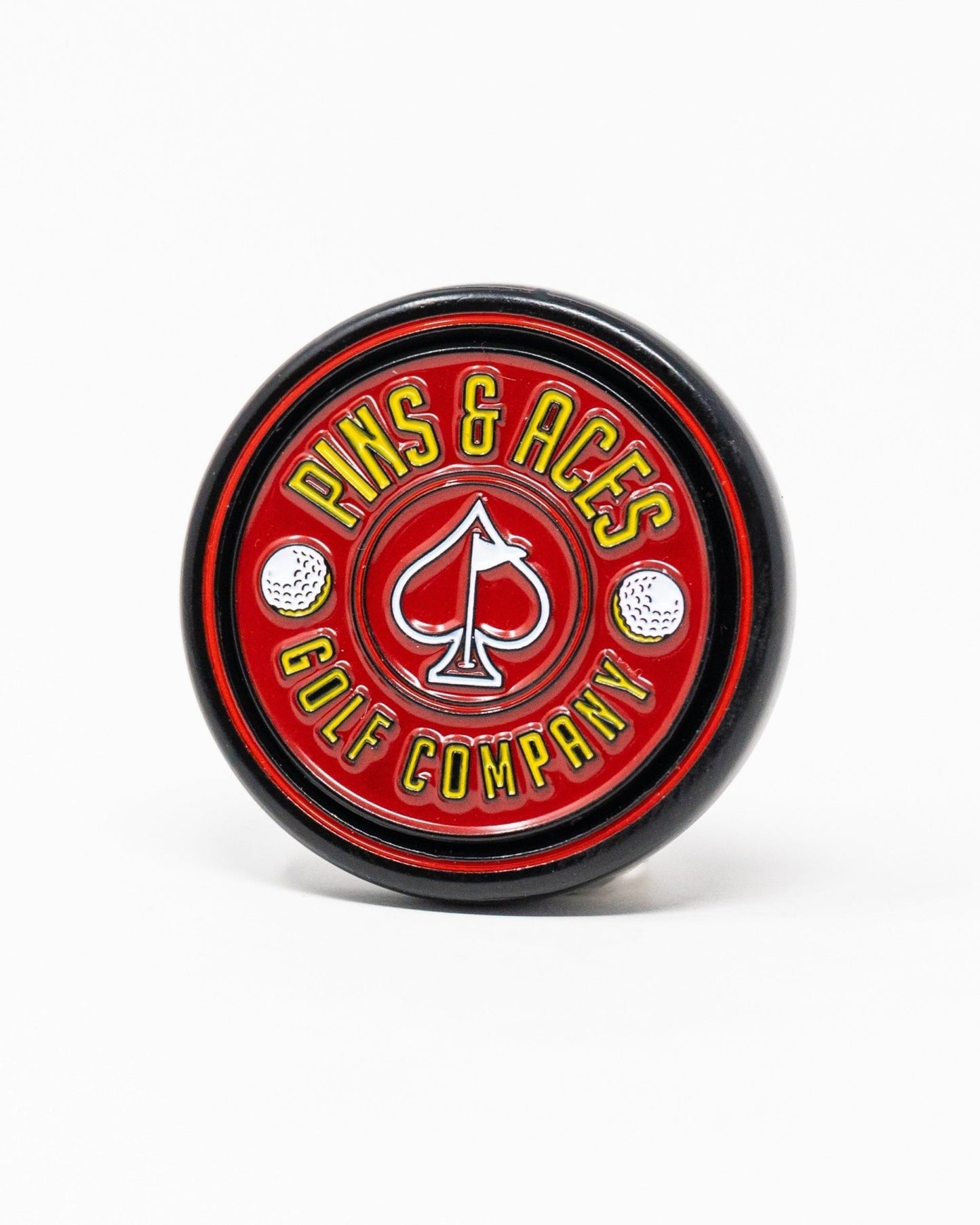Pop Out Medallion Ball Marker - Red - Club Rehab