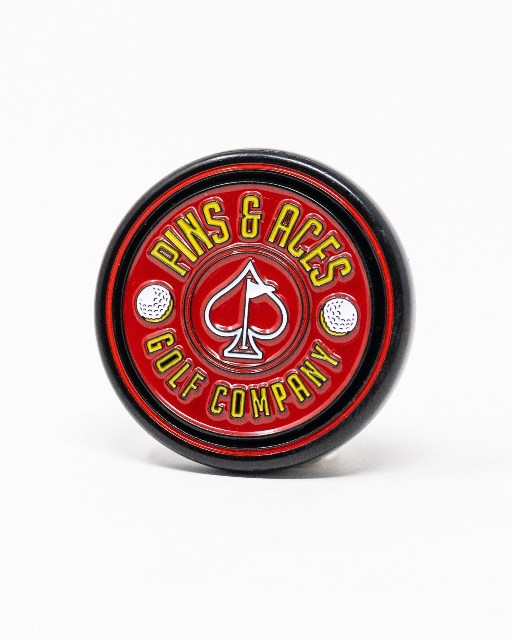 Pop Out Medallion Ball Marker - Red - Club Rehab