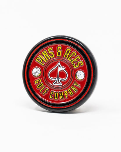 Pop Out Medallion Ball Marker - Red - Club Rehab