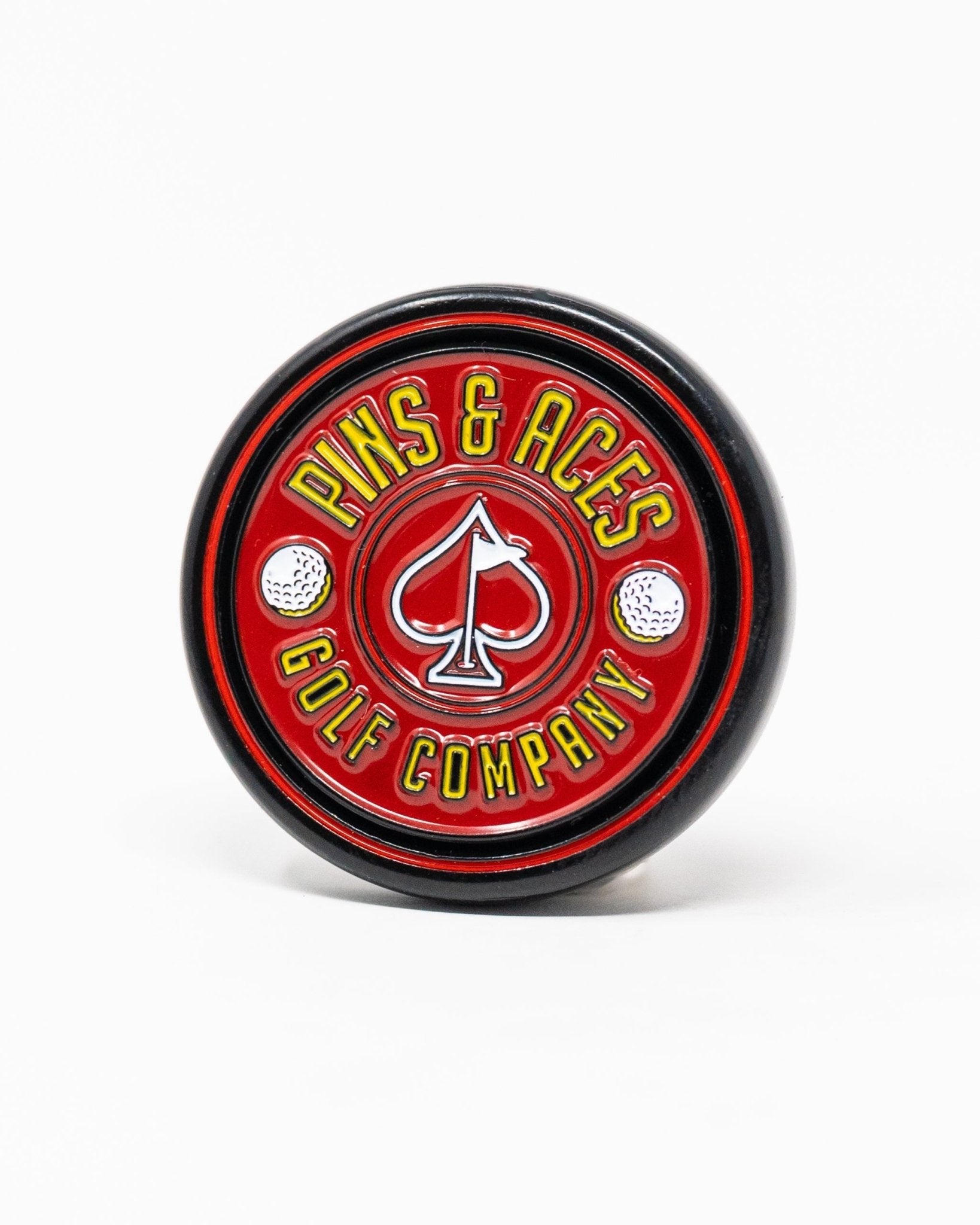 Pop Out Medallion Ball Marker - Red - Club Rehab
