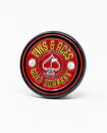Pop Out Medallion Ball Marker - Red - Club Rehab