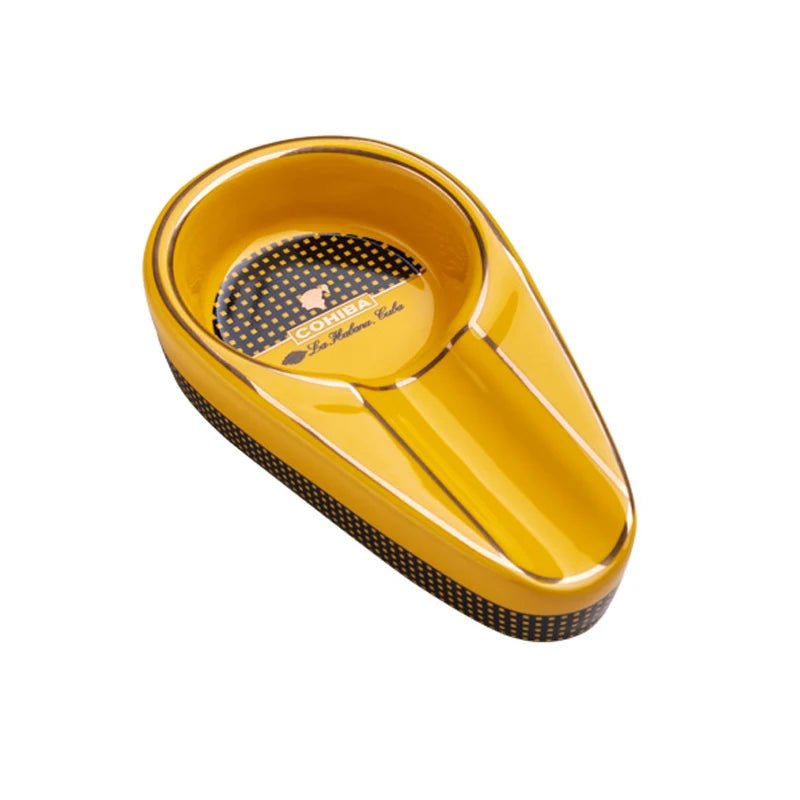 Portable Ceramic Cigar Ashtray – Waterdrop Design - Club Rehab - Cigar AccessoriesYellow45461530017984