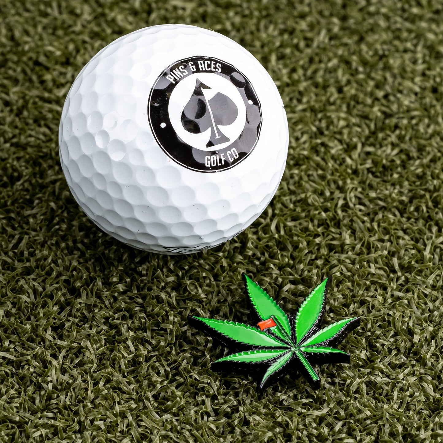Pot Leaf Ball Marker - Club Rehab