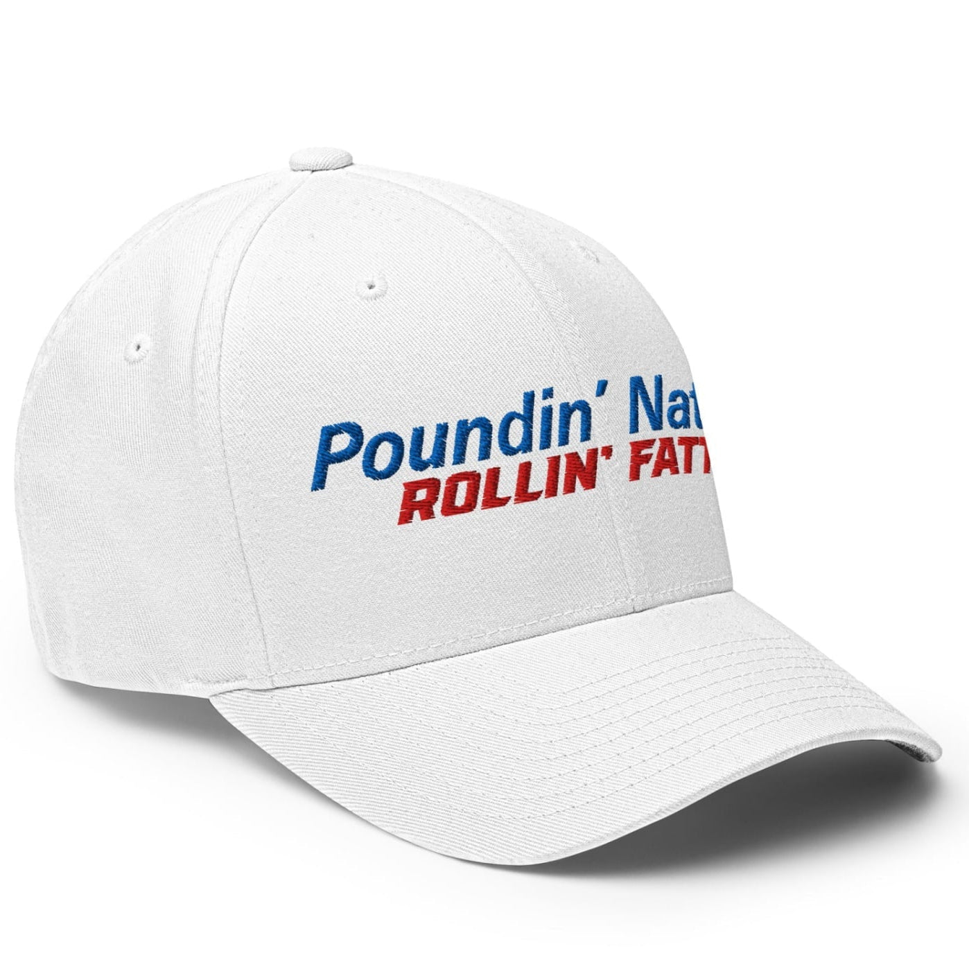 Poundin' Natties Rollin' Fatties Embroidered Stretch Fit Golf Hat - S/M - Club Rehab