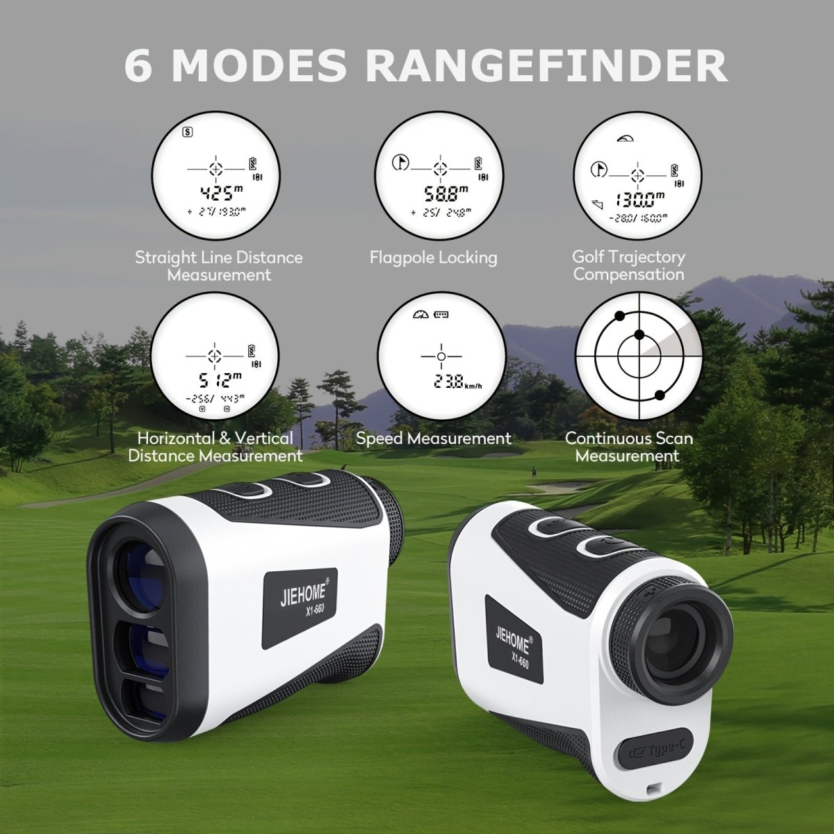 Precision Golf Rangefinder with Slope and Built - in Magnet - Club Rehab - RangefinderPrecision Golf Rangefinder with Slope and Built - in Magnet