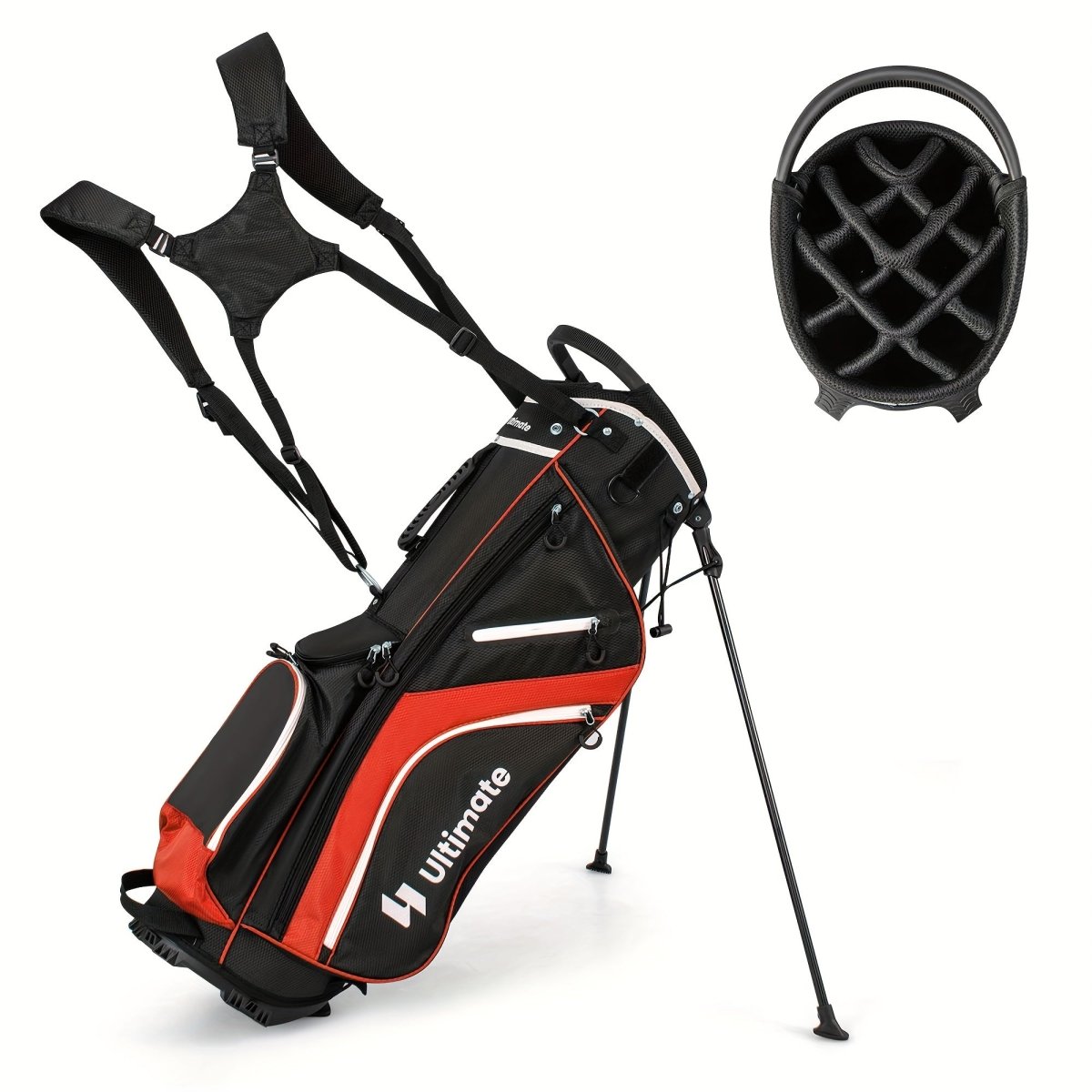 Premier 14 - Way Golf Cart Bag with Pockets - Club Rehab - Golf BagRed45430462349504