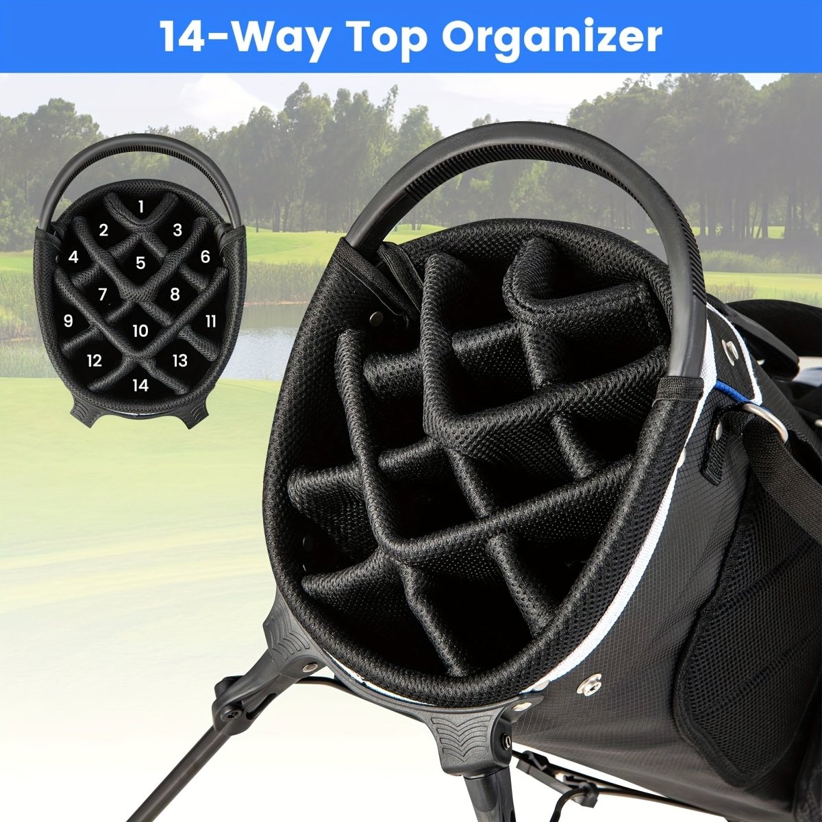 Premier 14 - Way Golf Cart Bag with Pockets - Club Rehab - Golf BagBluePremier 14 - Way Golf Cart Bag with Pockets