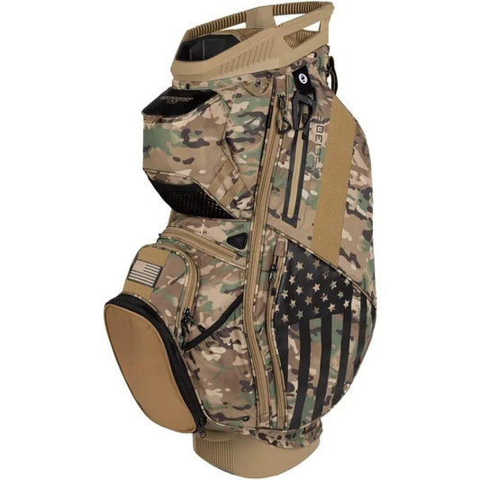 Premium Golf Bag - 14 - Way Divider, 13 Pockets - Camouflage - Patriot Camo - Club Rehab