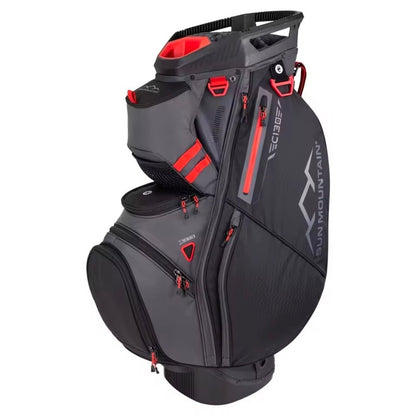 Premium Golf Bag - 14 - Way Divider - Steel Black Red - Club Rehab