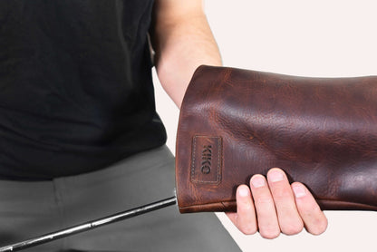 Premium Leather Golf Headcover - 5 Wood Dark Brown - Club Rehab