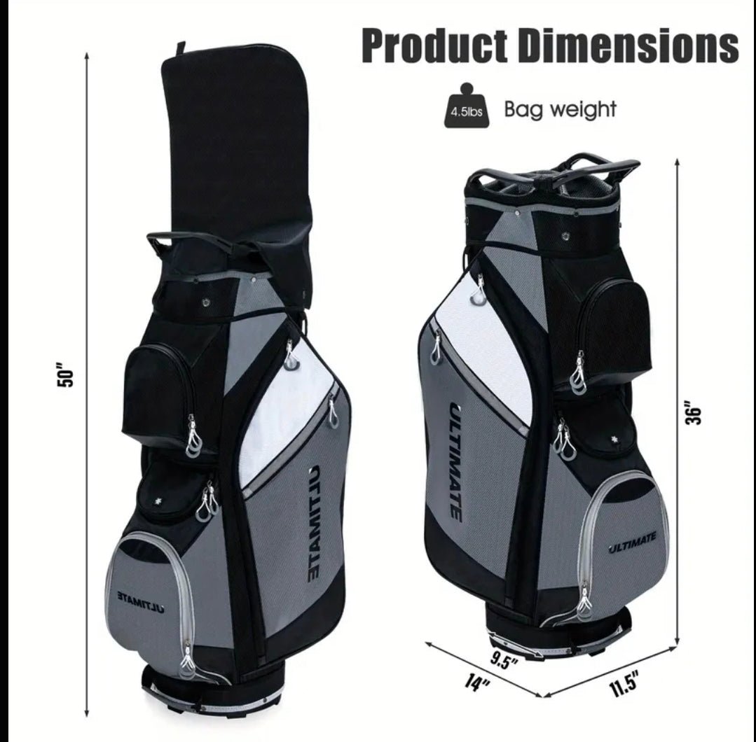 Pro Caddy 14 - Way Golf Cart Bag with Rain Hood - Club Rehab