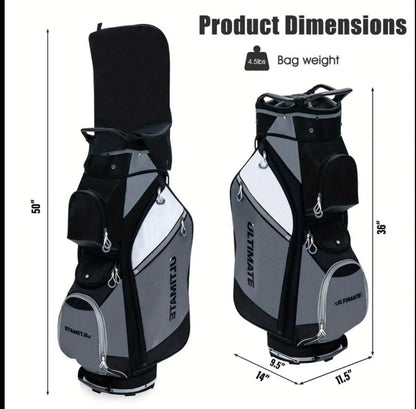 Pro Caddy 14 - Way Golf Cart Bag with Rain Hood - Club Rehab