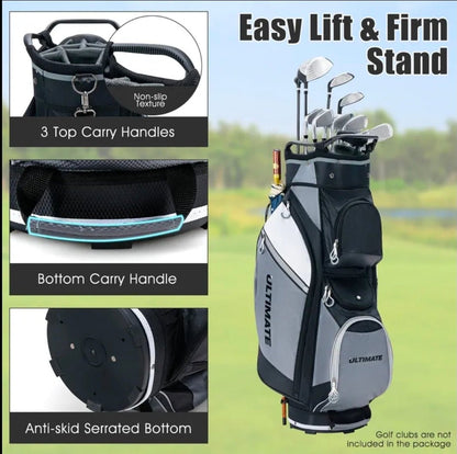 Pro Caddy 14 - Way Golf Cart Bag with Rain Hood - Club Rehab