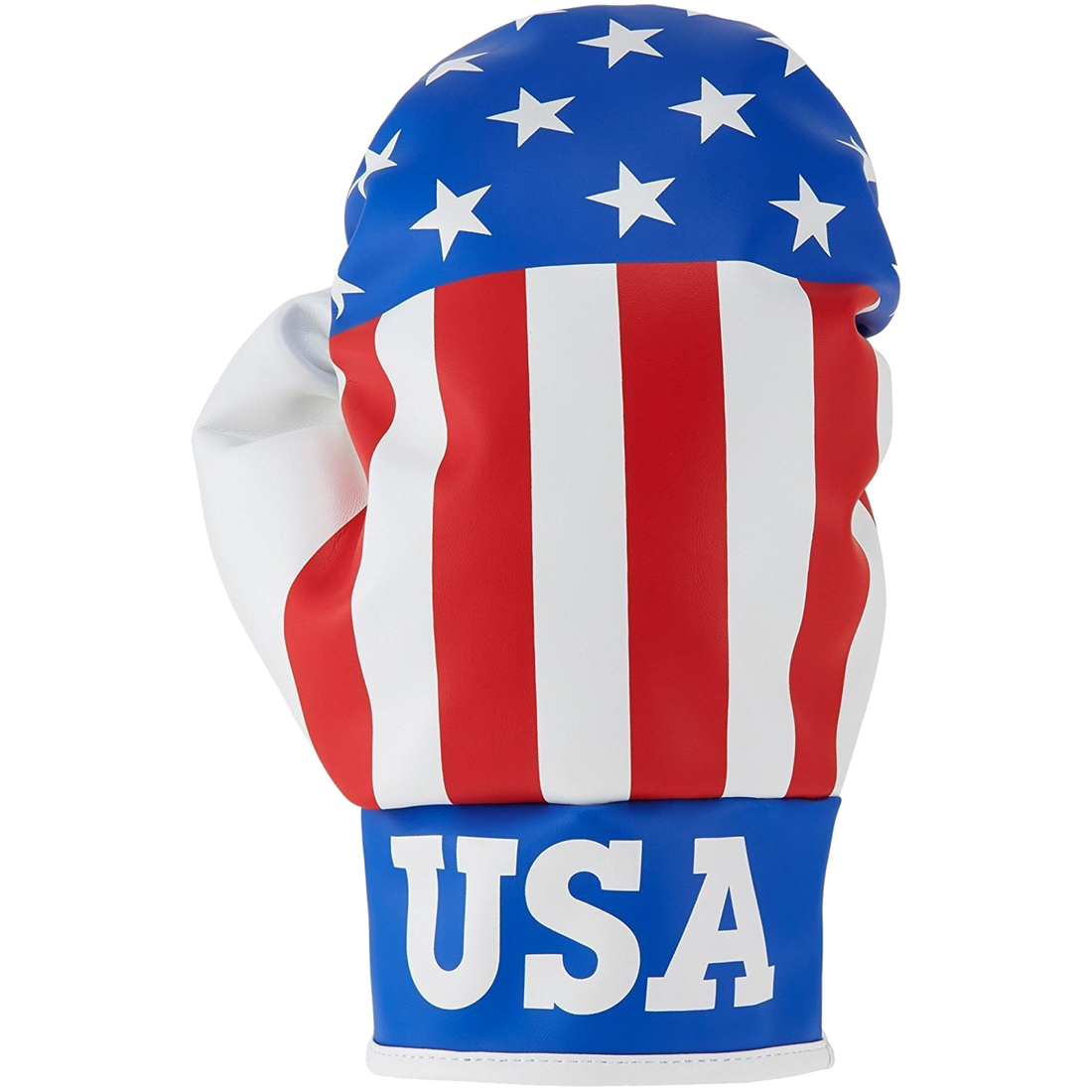 ProActive Sports USA flag boxing glove driver headcover with red and white stripes, blue stars panel and USA cuff
