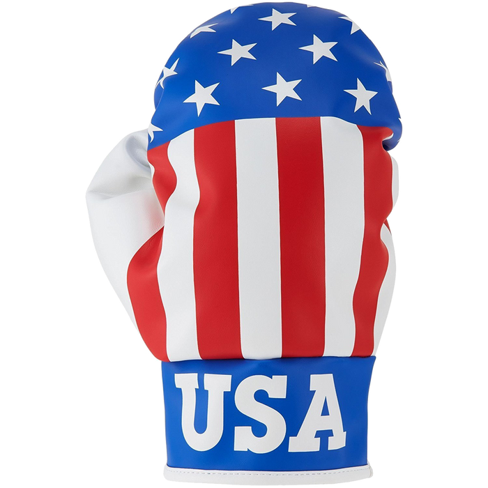 ProActive Sports USA flag boxing glove driver headcover with red and white stripes, blue stars panel and USA cuff